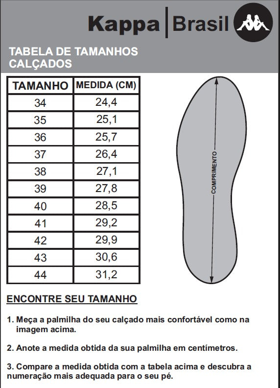 Tabela de Tamanhos